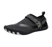 FANSU Chaussures Aquatiques Homme Femme, Chaussures de Plage Antidérapant Unisexe 36-47 EU Boucle en Nylon Sneakers Aquatique Séchage Rapide Respirant Basket Plage Basket d'eau (Noir,39)