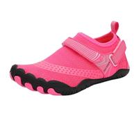 FANSU Chaussures Aquatiques Homme Femme, Chaussures de Plage Antidérapant Unisexe 36-47 EU Boucle en Nylon Sneakers Aquatique Séchage Rapide Respirant Basket Plage Basket d'eau (Rose Rouge,37)