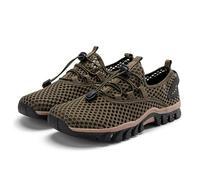 FANSU Chaussures Aquatiques Homme Femme Maille Chaussures de Plage Respirant Antidérapant Chaussure de Natation Léger Séchage Rapide Chaussons Running Chaussette Aquatique (Vert Militaire,45)