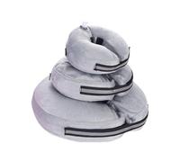 FANSU Collier Gonflable de Protection pour Chiens et Chats, Collier de Récupération Réglable pour Chat et Chien, Collerette Souple de Compagnie ne Bloque Pas la Vision, S-L (L,Gris)