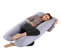 FANSU Coussin de Grossesse en Forme de U, Confort Coussin d'allaitement Doux Oreiller de Grossesse pour Maintenir Hanches, Votre Dos, Jambes et Ventre (130x70cm,Étoile)