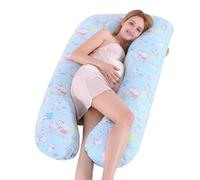 FANSU Coussin de Grossesse en Forme de U, Confort Coussin d'allaitement Doux Oreiller de Grossesse pour Maintenir Hanches, Votre Dos, Jambes et Ventre (130x70cm,Ours)
