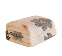 FANSU Couverture en Flanelle Moelleuse, Plaid Florale Moderne Douce Chaude Polaire, Couvre-Lit de Chambre Pour Toutes Les Saisons (180x200cm, Fleur Bleue)