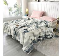 FANSU Couverture en Velours Bulle de Tie-Dye Super Doux Couverture Moelleuses Couvre-lit Draps Chaud Hiver Couvertures de Couverture en Fausse Fourrure (200x230cm,Gris fumée)