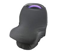 Fansu Couvertures d'allaitement Multi-usages pour Bebe, 11 Couleurs Nursing Cover pour Allaite, Dais pour Siège-auto, Cadeau de Maman/Nouveau Née (Noir)