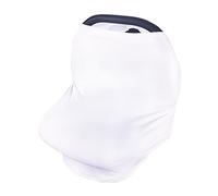 Fansu Couvertures d'allaitement Multi-usages pour Bebe, 11 Couleurs Nursing Cover pour Allaite, Dais pour Siège-auto, Cadeau de Maman/Nouveau Née (Blanc)