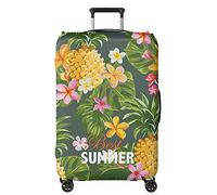 Fansu Elastique Housse de Valise Couverture, Vert Tropical Imprimé Universelle Polyester en Épaissie Tissu Protection Souple pour Bagage Luggage Trolley Case Cover (Ananas Tropical,XL(29-32in))