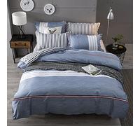 FANSU Ensemble de Housse de Couette, 3pcs La taie d'oreiller à Fermeture à glissière Souple en Fibre Microfibre légère et élégante protège et protège Votre Couette (140x200cm, Premier Amour)