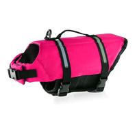 FANSU Gilet de Sauvetage pour Chien avec Poignée, Gilet de Sauvetage Réglable pour Chiens de Petite, Moyenne et Grande pour Sécurité de l'eau Plage, Piscine (XXL,Rose Vif)