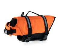 FANSU Gilet de Sauvetage pour Chien avec Poignée, Gilet de Sauvetage Réglable pour Chiens de Petite, Moyenne et Grande pour Sécurité de l'eau Plage, Piscine (M,Orange)