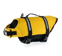 FANSU Gilet de Sauvetage pour Chien avec Poignée, Gilet de Sauvetage Réglable pour Chiens de Petite, Moyenne et Grande pour Sécurité de l'eau Plage, Piscine (XS,Jaune)