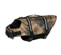 FANSU Gilet de Sauvetage pour Chien avec Poignée, Gilet de Sauvetage Réglable pour Chiens de Petite, Moyenne et Grande pour Sécurité de l'eau Plage, Piscine (XL,Feuilles)