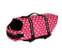 FANSU Gilet de Sauvetage pour Chien avec Poignée, Gilet de Sauvetage Réglable pour Chiens de Petite, Moyenne et Grande pour Sécurité de l'eau Plage, Piscine (XXS,Points Roses)