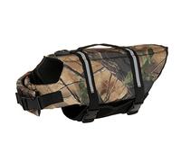 FANSU Gilet de Sauvetage pour Chien avec Poignée, Gilet de Sauvetage Réglable pour Chiens de Petite, Moyenne et Grande ta pour la Sécurité de l'eau à la Plage, à la Piscine (XXL,Camouflage léger)