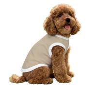 FANSU Gilet Rafraîchissant en Soie Glacée pour Chien Chat,Impression Veste de Soie, Glacée Élastique Manteau Frais, sans Manche pour Petites/Moyennes/Grandes Races (Marron Clair,XS)