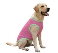 FANSU Gilet Rafraîchissant en Soie Glacée pour Chien Chat,Impression Veste de Soie, Glacée Élastique Manteau Frais, sans Manche pour Petites/Moyennes/Grandes Races (Rose,XL)