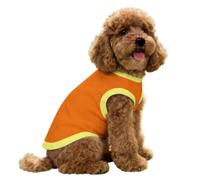 FANSU Gilet Rafraîchissant en Soie Glacée pour Chien Chat,Impression Veste de Soie, Glacée Élastique Manteau Frais, sans Manche pour Petites/Moyennes/Grandes Races (Orange,XS)