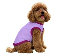 FANSU Gilet Rafraîchissant en Soie Glacée pour Chien Chat,Impression Veste de Soie, Glacée Élastique Manteau Frais, sans Manche pour Petites/Moyennes/Grandes Races (Violet Clair 3,XS)