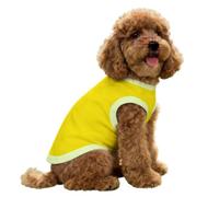 FANSU Gilet Rafraîchissant en Soie Glacée pour Chien Chat,Impression Veste de Soie, Glacée Élastique Manteau Frais, sans Manche pour Petites/Moyennes/Grandes Races (Jaune,M)