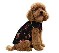 FANSU Gilet Rafraîchissant en Soie Glacée pour Chien Chat, Imprimé Étoiles Lumineuses Veste de Soie, Glacée Élastique Manteau Frais, sans Manche pour Petites/Moyennes/Grandes Races (Or Rouge,S)
