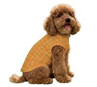 FANSU Gilet Rafraîchissant en Soie Glacée pour Chien Chat, Plaid Veste de Soie, Glacée Élastique Manteau Frais, sans Manche pour Petites/Moyennes/Grandes Races (Orange,XS)