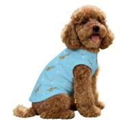 FANSU Gilet Rafraîchissant en Soie Glacée pour Chien Chat, Veste de Soie à Imprimé Musical, Glacée Élastique Manteau Frais, sans Manche pour Petites/Moyennes/Grandes Races (Saxophone,XS)