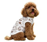 FANSU Gilet Rafraîchissant en Soie Glacée pour Chien Chat, Veste de Soie à Imprimé Pain, Glacée Élastique Manteau Frais, sans Manche pour Petites/Moyennes/Grandes Races (Croissant,M)