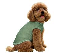 FANSU Gilet Rafraîchissant en Soie Glacée pour Chien Chat, Veste de Soie Imprimé Jean, Glacée Élastique Manteau Frais, sans Manche pour Petites/Moyennes/Grandes Races (Vert,XS)