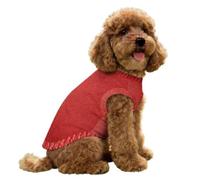FANSU Gilet Rafraîchissant en Soie Glacée pour Chien Chat, Veste de Soie Imprimé Jean, Glacée Élastique Manteau Frais, sans Manche pour Petites/Moyennes/Grandes Races (Rouge,S)