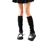 FANSU Guêtres Femme Chaude Jambiere Femme Hiver, Jambières à Tricoter d'hiver Tricot Jambe Chaussette pour Fille, Yoga, Ballet, Danse (Noir,1 Paire)