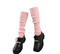 FANSU Guêtres Femme Chaude Jambiere Femme Hiver, Jambières à Tricoter d'hiver Tricot Jambe Chaussette pour Fille, Yoga, Ballet, Danse (Couleur Rose,1 Paire)