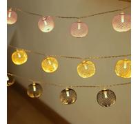 FANSU Guirlande Lumineuse Intérieur USB, Boule de Fer Guirlande Lumineuse LED Intérieur Fairy Lights pour Decoration Fête Mariage Anniversaire Chambre Maison Noël Jardin (Multicolore,3 M/20 LED)