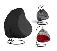 FANSU Housse de Chaise Suspendue, Oeuf Suspendu Exterieur Jardin Bache de Protection 210D Oxford-Tissu Imperméable Housse de Protection Fauteuil Suspendu pour Jardin Patio (200x230cm,Noir)