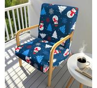 FANSU Housse de Fauteuil 1 Place Extensible avec Accoudoirs en Bois, Housse de Chaise pour Fauteuil de Lecture avec Fermeture Éclair Protection Antidérapante Lavable pour Salon (MJ09 Bleu)