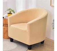 FANSU Housse de Fauteuil Cabriolet Chesterfield Extensible, Élégant Mode Couleur Unie Couverture de Fauteuil Antidérapant, Tub Chair Housse de Canapé sans Housse de Coussin (Jaune Clair)