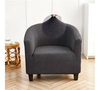 FANSU Housse de Fauteuil Chesterfield Extensible, Jacquard Couverture de Fauteuil Antidérapant, Tullsta Cabriolet Tub Chair Housse de Canapé (Dunkelgrau)