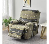 FANSU Housse de Fauteuil Relax Extensible 1/2/3 Places Mode Housse de Fauteuil Relax Inclinable Electrique avec Poche, Lavable Protege de Meubles pour Canapé Inclinable (rétro Vert,3 Places)