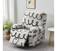 FANSU Housse de Fauteuil Relax Extensible 1/2/3 Places Mode Housse de Fauteuil Relax Inclinable Electrique avec Poche, Lavable Protege de Meubles pour Canapé Inclinable (Vague,2 Places)