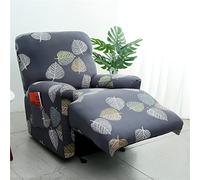 FANSU Housse de Fauteuil Relax Extensible 1 Places, Baroque Classiques Housse de Fauteuil Relax Inclinable Electrique avec Poche, Lavable Protege de Meubles pour Canapé Inclinable (Gris foncé)