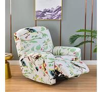 FANSU Housse de Fauteuil Relax Extensible 1 Places, Fleurs Classiques Rétro Housse de Fauteuil Relax Inclinable Electrique avec Poche, Protege de Meubles pour Canapé Inclinable (Fleurs et Oiseaux)
