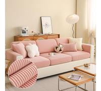 FANSU Housse de Siège de Canapé Extensible Jacquard Housse Assise Canapé, Housse Coussin Canapé Extensible Housse de Protection Universelle Housses de Coussin de Canapé (Rose,Plus 1 Place)