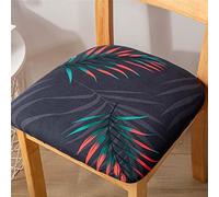 FANSU Housse de Siège pour Chaise, Motif Feuille Housse Siège pour Chaise de Salon 1 2 4 6 Pièces Housse Assise Chaise Extensible Housse de Coussin de Chaise Elastique (Feuilles Rouges,4 Pièces)