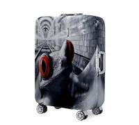FANSU Housse de Valise Elastique Housse de Protection pour Bagage, Grenouille Imprimé Cabine Luggage Valise Cabine Trolley Case Cover, 18-32 Valise (Gris,L (26"-28" Valise))
