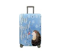 FANSU Housse de Valise Elastique Housse de Protection pour Bagage, Hérisson Imprimé Cabine Luggage Valise Cabine Trolley Case Cover, 18-32 Valise (Bleu,XL (29"-32" Valise))