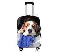 FANSU Housse de Valise Elastique Housse de Protection pour Bagage, Impression de Chien Cabine Luggage Valise Cabine Trolley Case Cover Lavable, 18-32 Valise (Chameau,XL (29"-32" Valise))