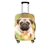 FANSU Housse de Valise Elastique Housse de Protection pour Bagage, Impression de Chien Cabine Luggage Valise Cabine Trolley Case Cover Lavable, 18-32 Valise (Kaki,L (26"-28" Valise))