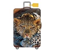 FANSU Housse de Valise Elastique Housse de Protection pour Bagage, Imprimé de Animal Cabine Luggage Valise Cabine Trolley Case Cover pour 18-32 Valise (Léopard,L (26"-28" Valise))