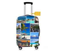 FANSU Housse de Valise Elastique Housse de Protection pour Bagage, Imprimé de Paysage Terre Lavable à Cabine Luggage Valise Cabine Trolley Case Cover (Paysage,XL (29"-32" Valise))