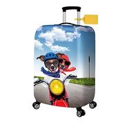 FANSU Housse de Valise Elastique Housse de Protection pour Bagage, Imprimerie de Chiens et Chats Lavable Cabine Luggage Trolley Case Cover avec Fermeture éclair (Chiens,XL (29"-32" Valise))
