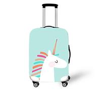 Fansu Housse de Valise Licorne, Elastique Universelle Polyester en Épaissie Tissu Couverture Protection Souple pour Bagage Luggage Trolley Case Cover de 18 à 28 Pouces (Vert Clair,S(18-20in))